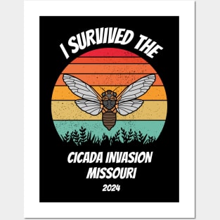 Cicada 2024, I survived the cicada invasion Missouri 2024 Posters and Art